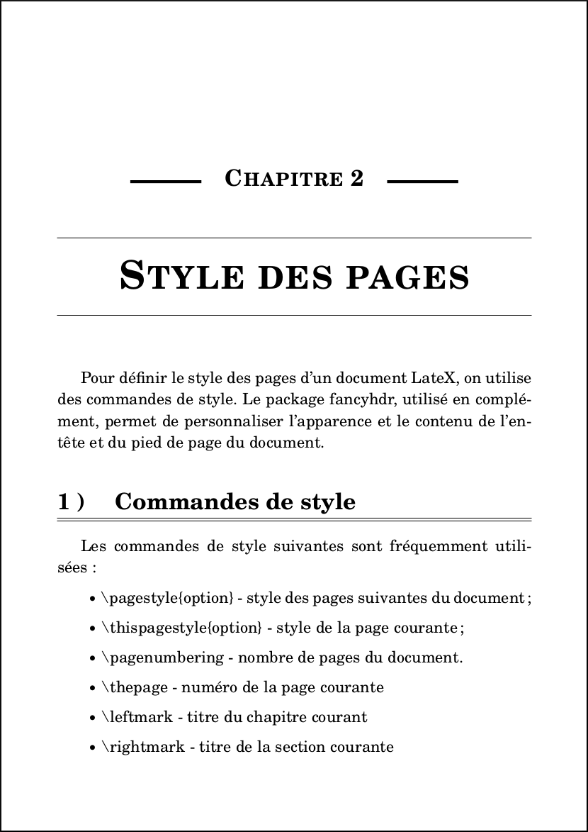 LateX : Style des pages