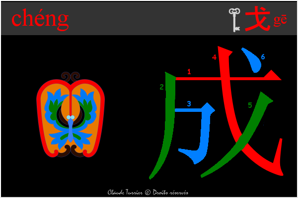 idogramme chinois, pinyin 6210 cheng 