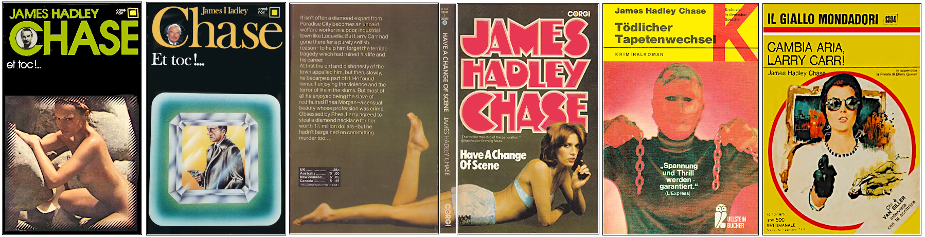 James Hadley Chase - Et toc ! - Éditions Carré Noir, Corgi, Ullstein Bücher et Mondadori