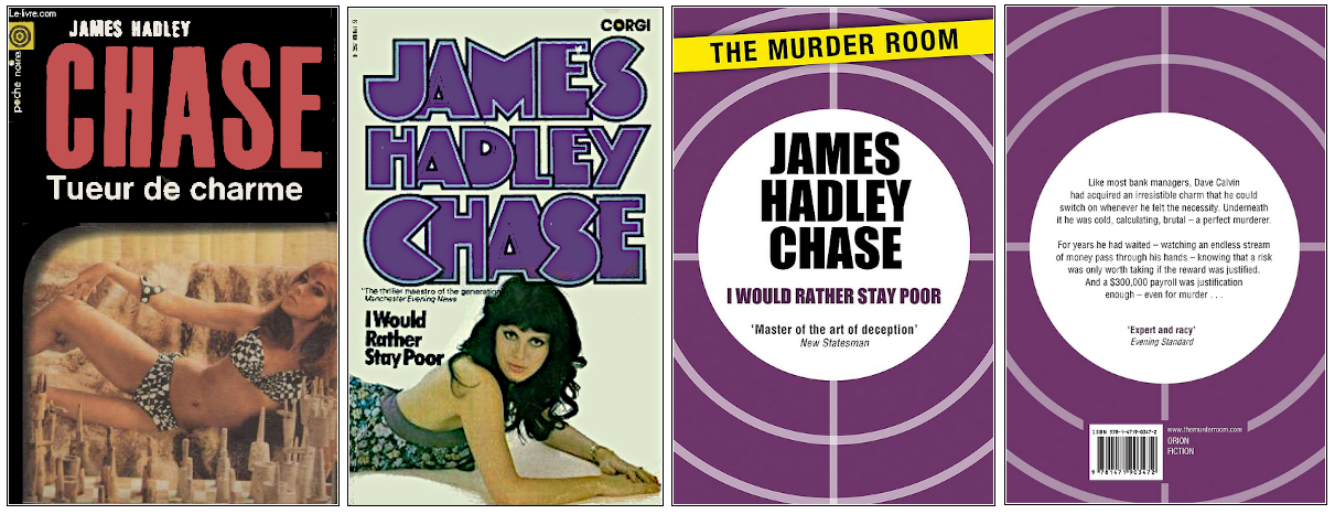 James Hadley Chase - Tueur de charme - Éditions poche noire, Corgi et Orion