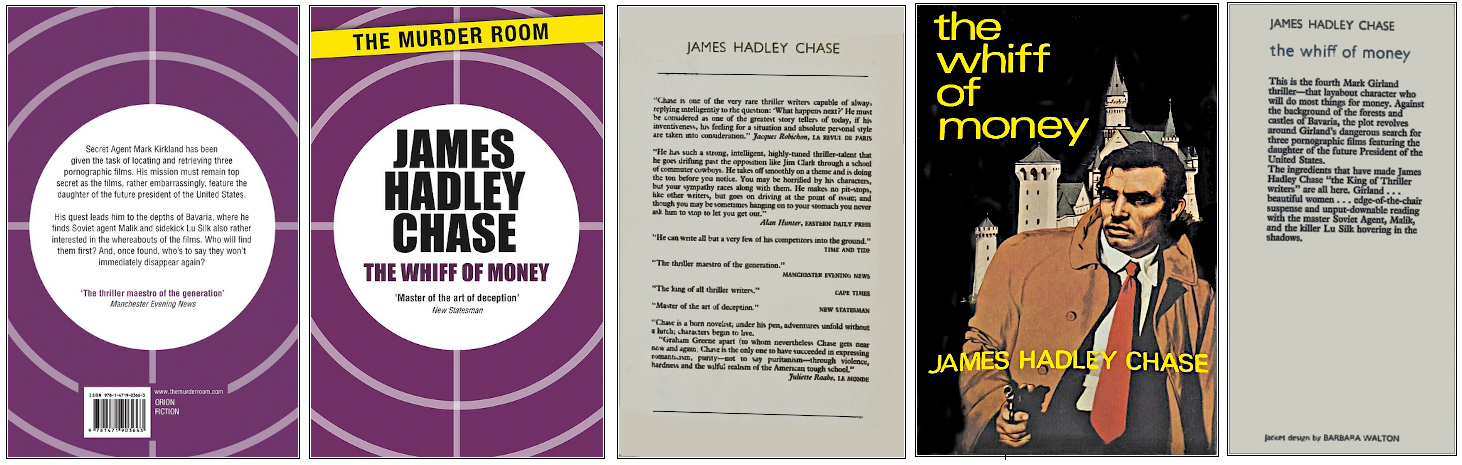 James Hadley Chase - Une bouffée d'or pur - Éditions Orion et Robert Hale