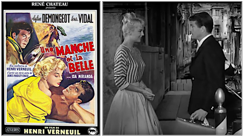 Une manche et la belle (1957), film de Henri Verneuil - Mylène Demongeot, Henri Vidal