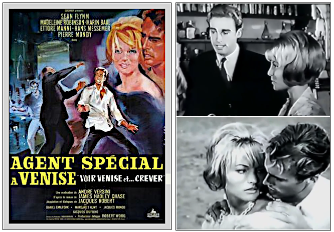 Agent spécial à Venise (1964), film de André Versini - Sean Flynn, Karin Baal