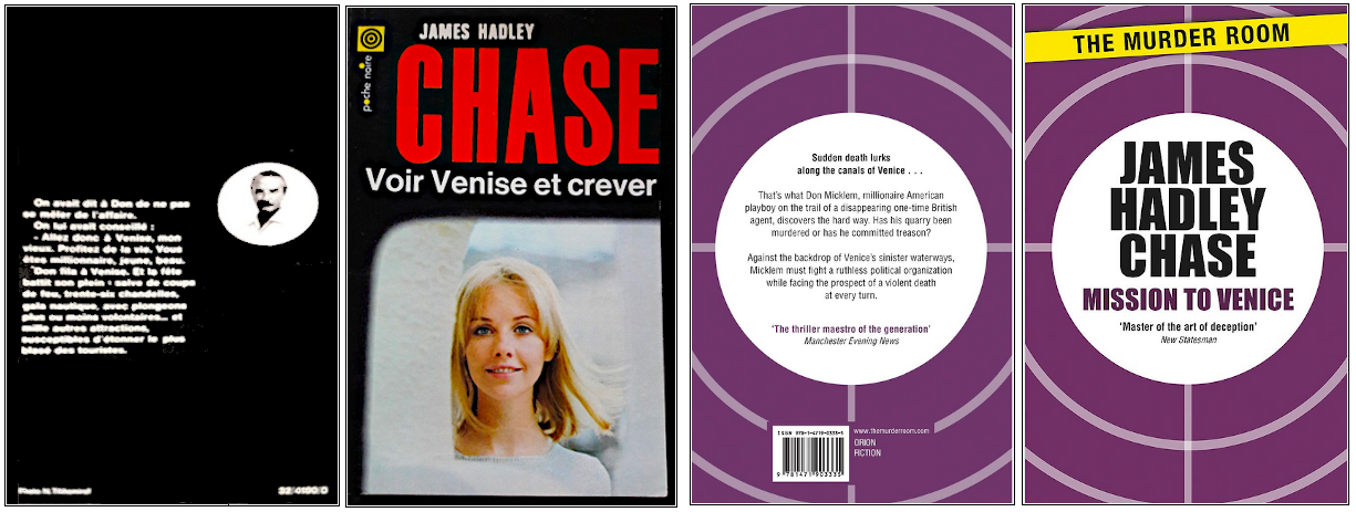 James Hadley Chase - Voir Venise et crever - Éditions poche noire et Orion