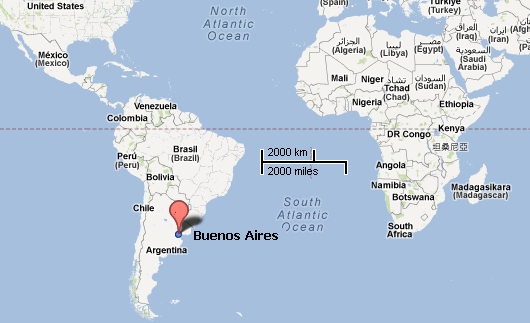 Argentine - Buenos Aires : Source Google Maps 