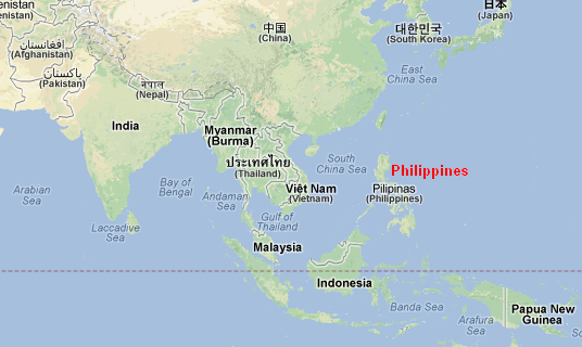 Philippines : Source Google Maps 