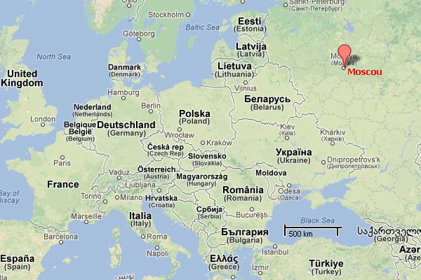 Moscou : Source Google Maps 
