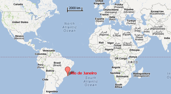 Rio de Janeiro : Source Google Maps 