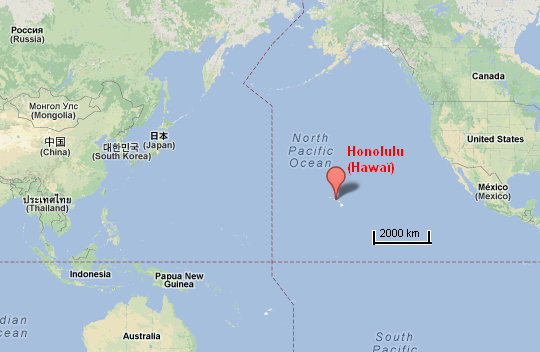 Honolulu : Source Google Maps 