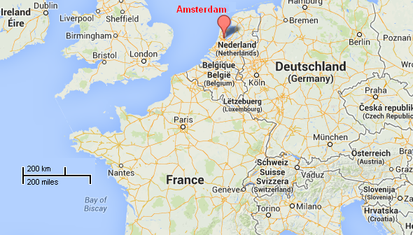 Amsterdam : Source Google Maps 