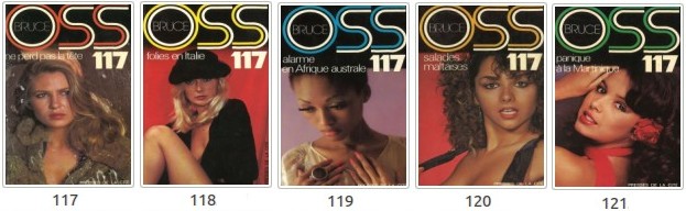 Josette Bruce - Couvertures des romans OSS 117 n°117 à 0121